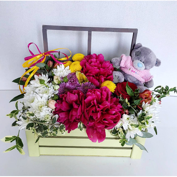 Flowers and toy