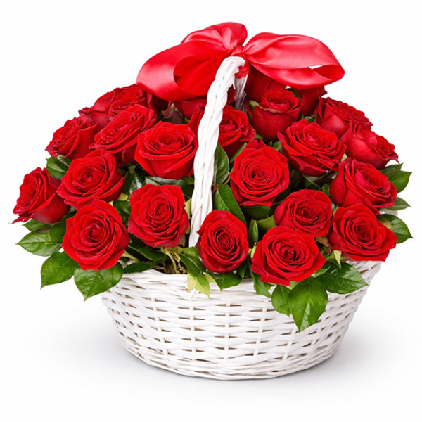 Roses in a basket