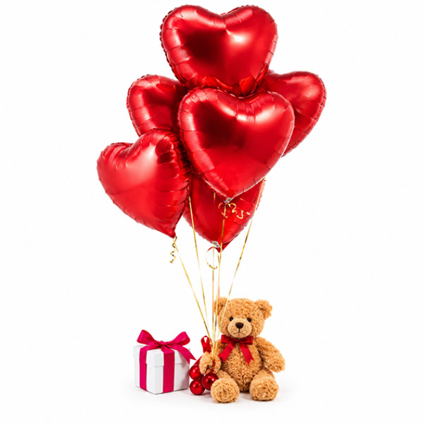 Balloons set Red heart