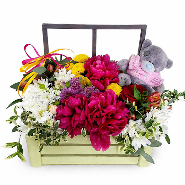 Flowers and toy